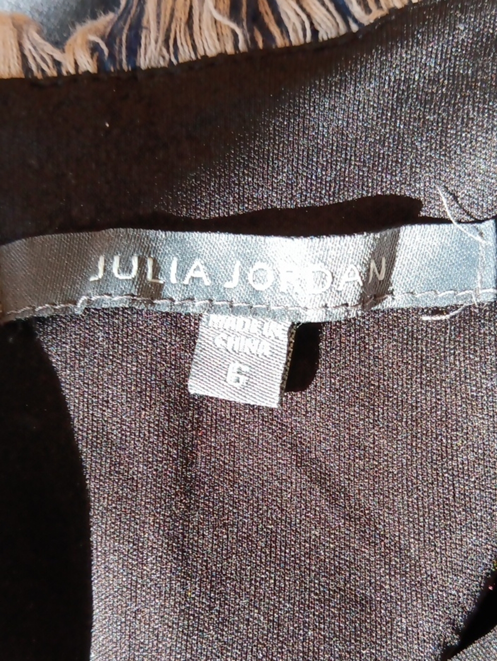 Julia Jordan Blue Denim Appliqué fringe Shift Dress. Arty. Coastal Cowgirl - Picture 7 of 10